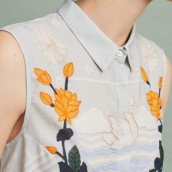 ANTHROPOLOGIE Sahil Kochhar Kashti Embroidered Top - Picture 5 of 8